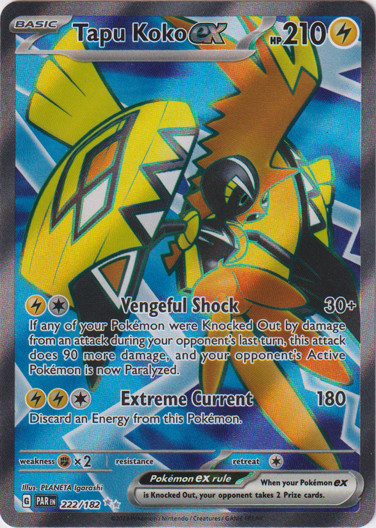 Tapu Koko ex - 222/182 - Paradox Rift - Holo – Card Cavern Trading ...