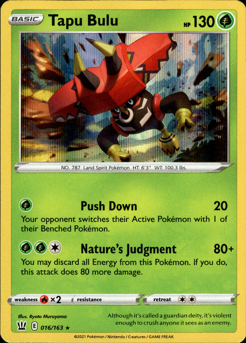 Tapu Bulu - 016/163 - Battle Styles - Holo - Card Cavern