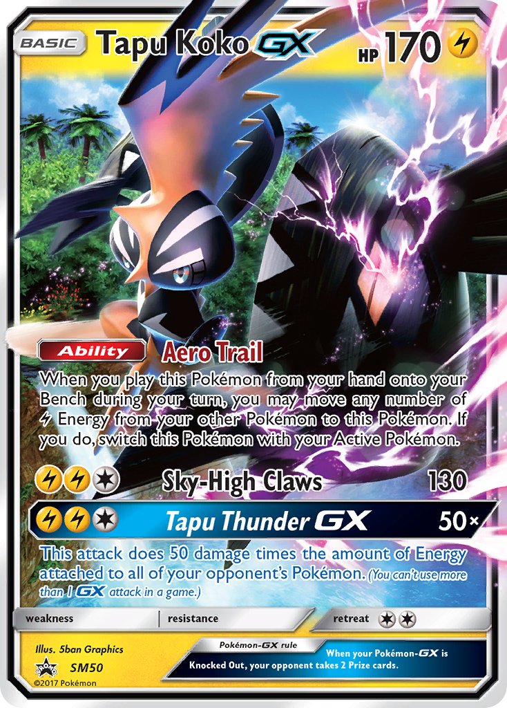 Tapu Koko GX - SM50 - Sun & Moon Promo - Card Cavern