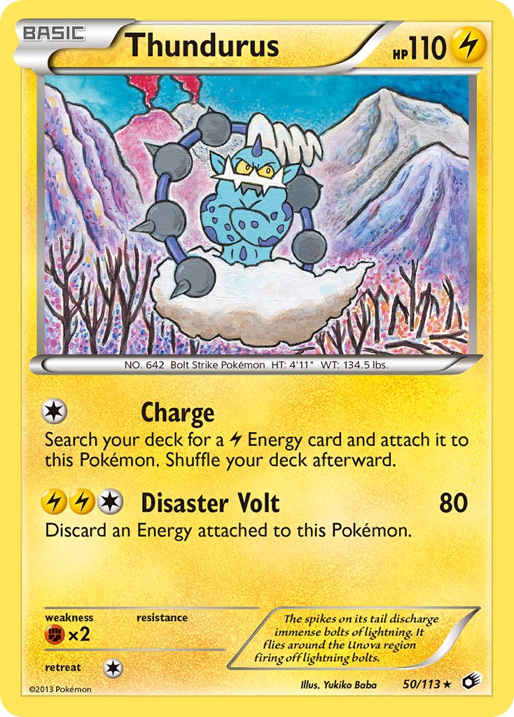 Thundurus - 50/113 - Legendary Treasures - Holo - Card Cavern