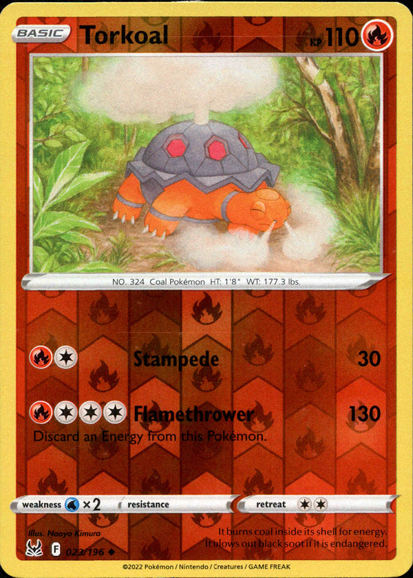 Torkoal - 023/196 - Lost Origin - Reverse Holo - Card Cavern