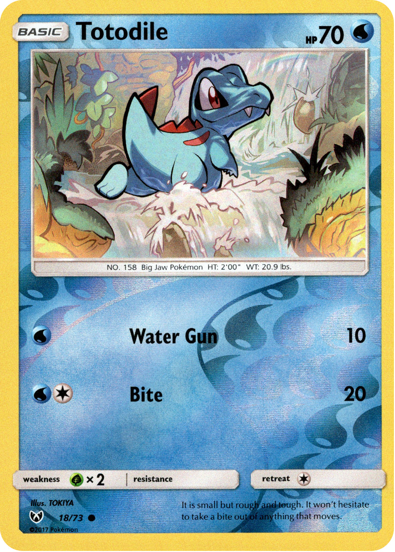 Totodile - 18/73 - Shining Legends - Reverse Holo - Card Cavern