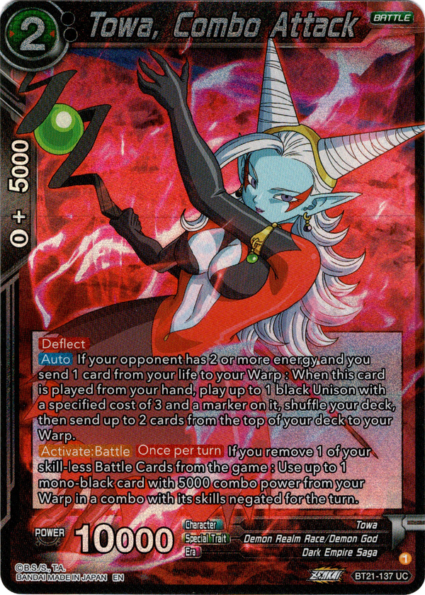 Towa, Combo Attack - BT21-137 - Wild Resurgence - Foil - Card Cavern