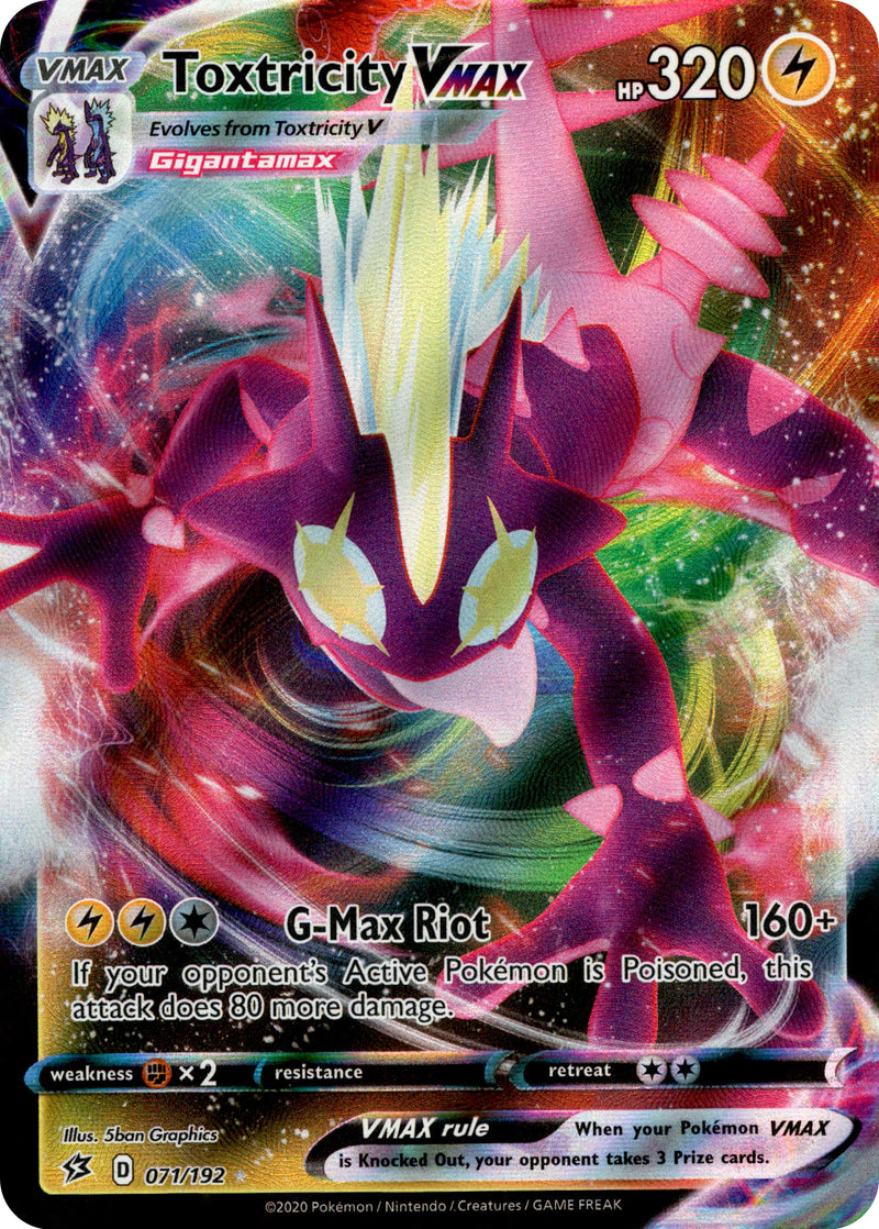 Carta Pokemon Toxtricity VMAX Português 71/192 Card Original Copag