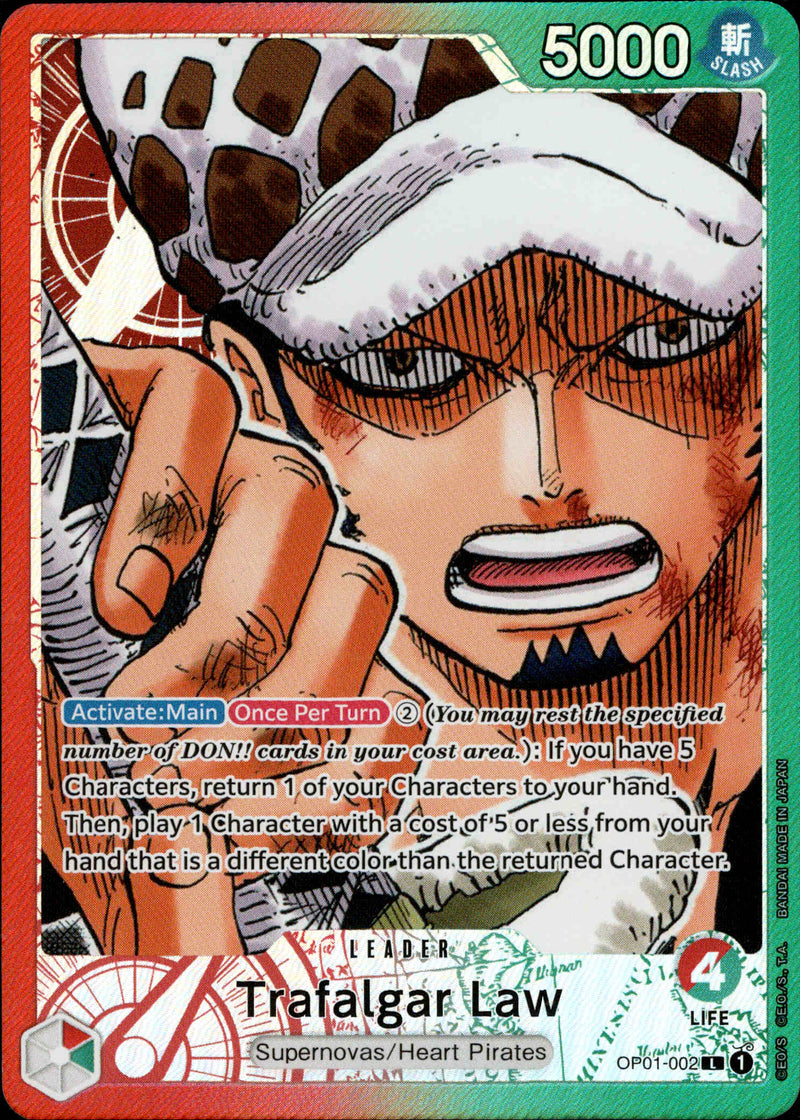 Trafalgar Law Parallel - OP01-002 L - Romance Dawn - Foil - Card Cavern