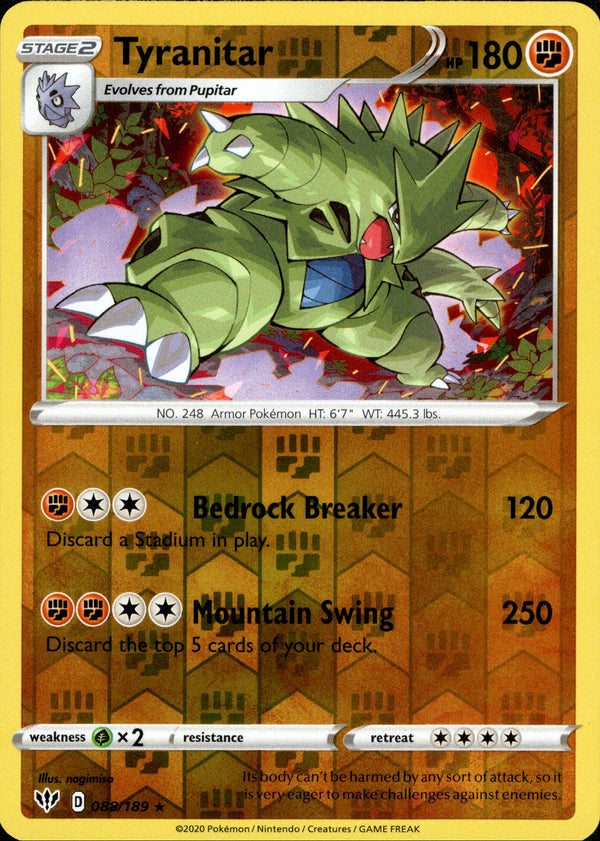 Tyranitar - 88/189 - Darkness Ablaze - Reverse Holo - Card Cavern