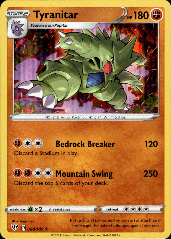 Tyranitar - 88/189 - Darkness Ablaze - Holo - Card Cavern