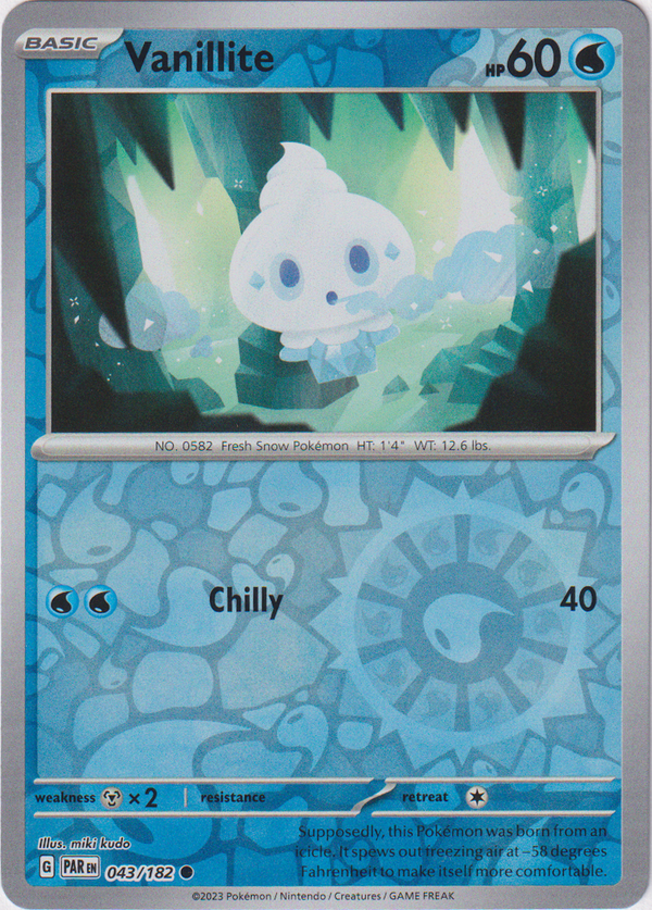 Vanillite - 043/182 - Paradox Rift - Reverse Holo - Card Cavern