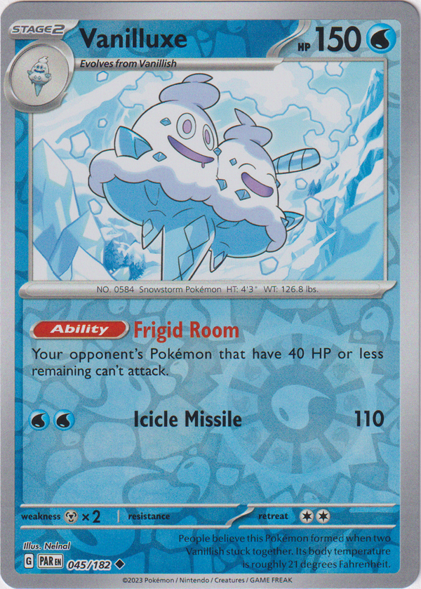 Vanilluxe - 045/182 - Paradox Rift - Reverse Holo - Card Cavern