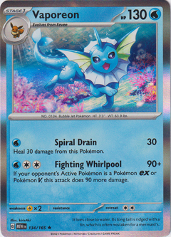 Vaporeon - 134/165 - Scarlet & Violet 151 - Holo - Card Cavern