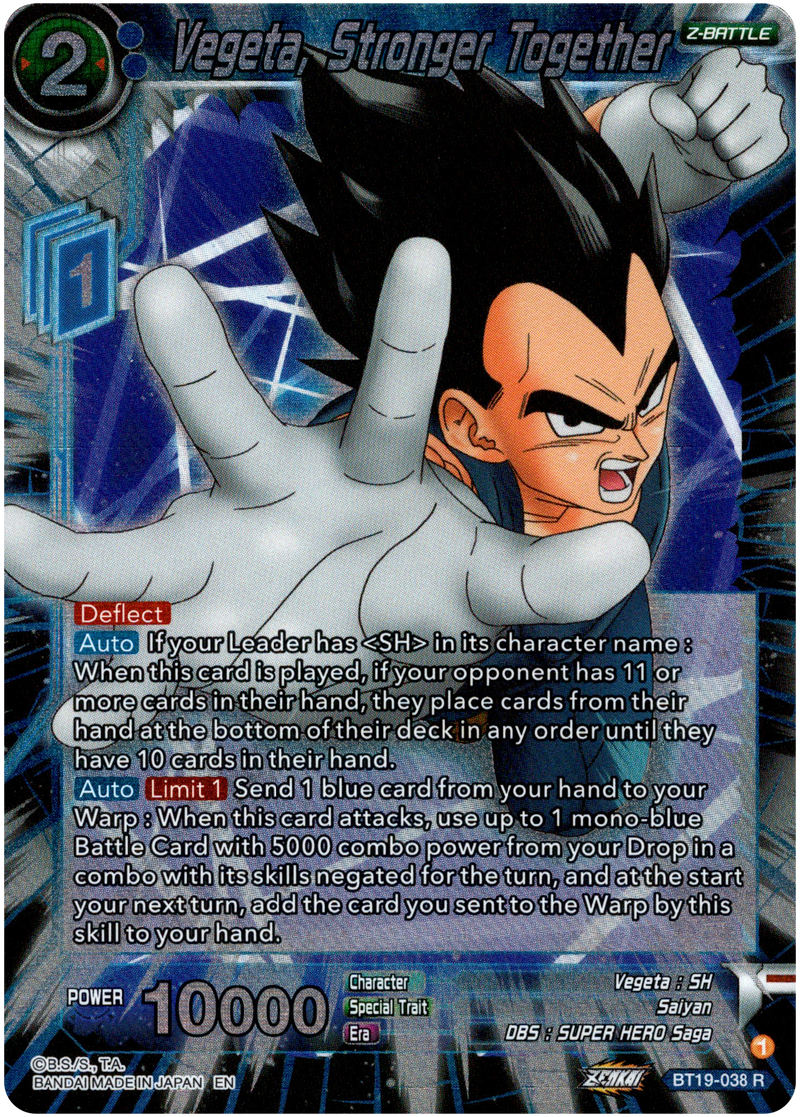 Vegeta, Stronger Together - BT19-038 - Fighter's Ambition - Foil - Card Cavern