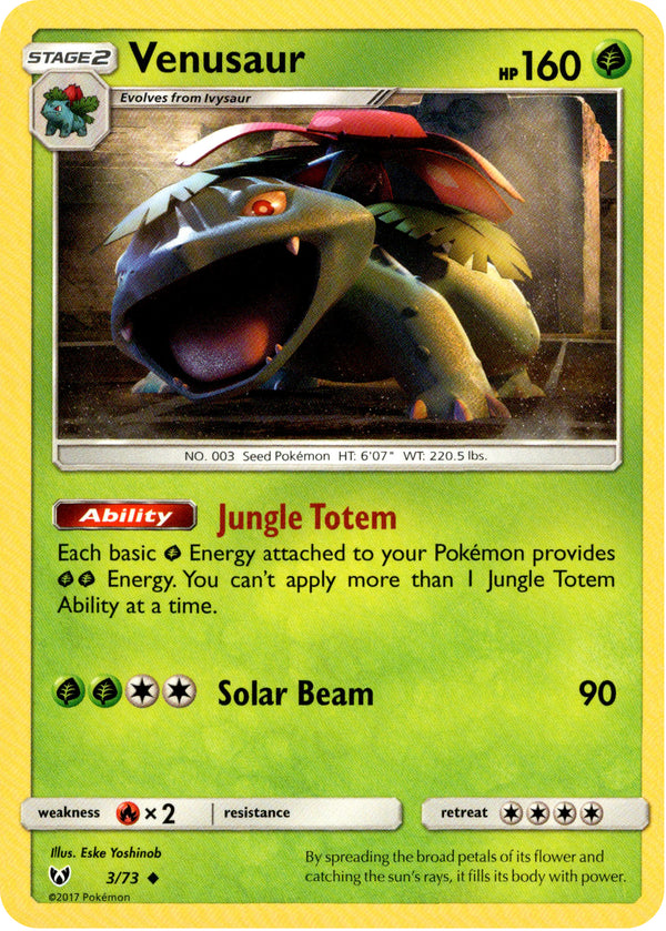 Venusaur - 3/73 - Shining Legends - Card Cavern