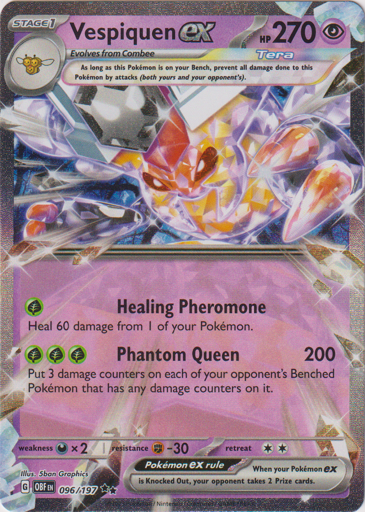 Vespiquen ex - 096/197 - Obsidian Flames - Holo - Card Cavern