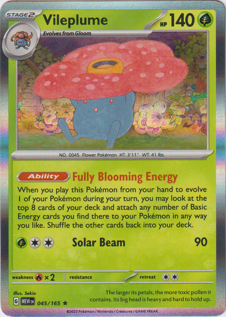 Vileplume - 045/165 - Scarlet & Violet 151 - Holo - Card Cavern