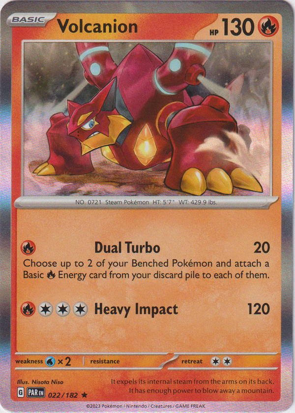 Volcanion - 022/182 - Paradox Rift - Holo - Card Cavern