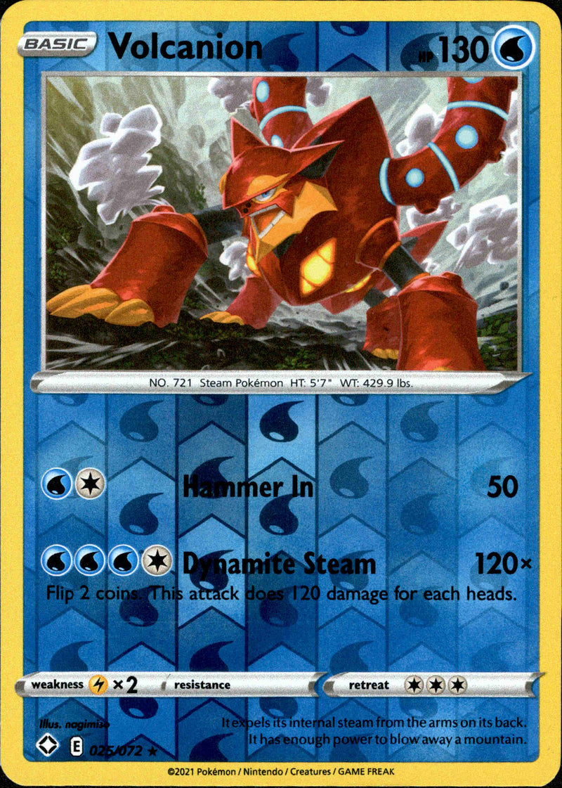 Volcanion - 025/072 - Shining Fates - Reverse Holo - Card Cavern