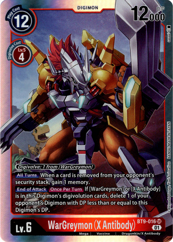 WarGreymon (X Antibody) - BT9-016 SR - X Record - Foil - Card Cavern