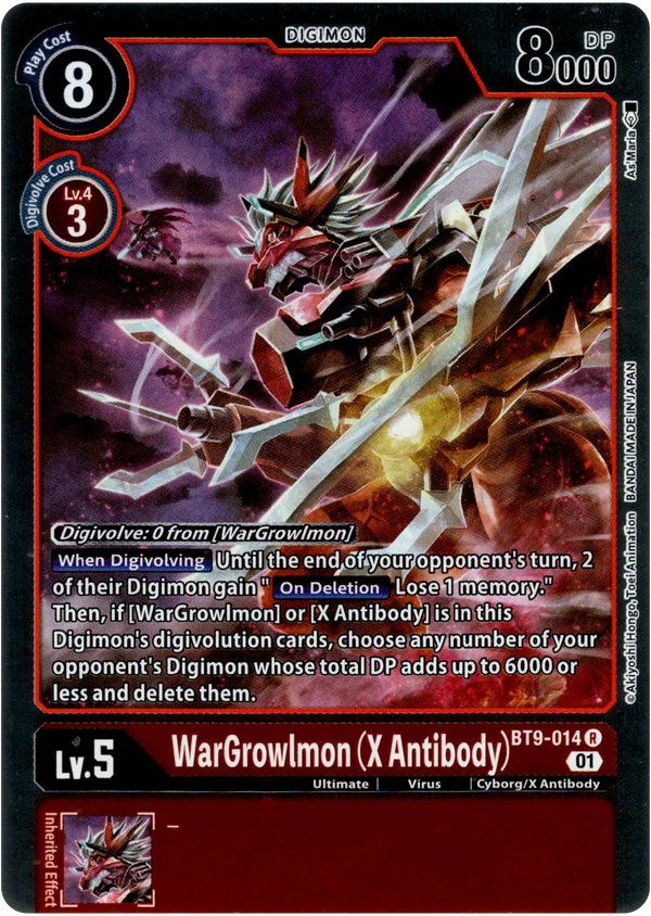 WarGrowlmon (X Antibody) - BT9-014 R - X Record - Card Cavern