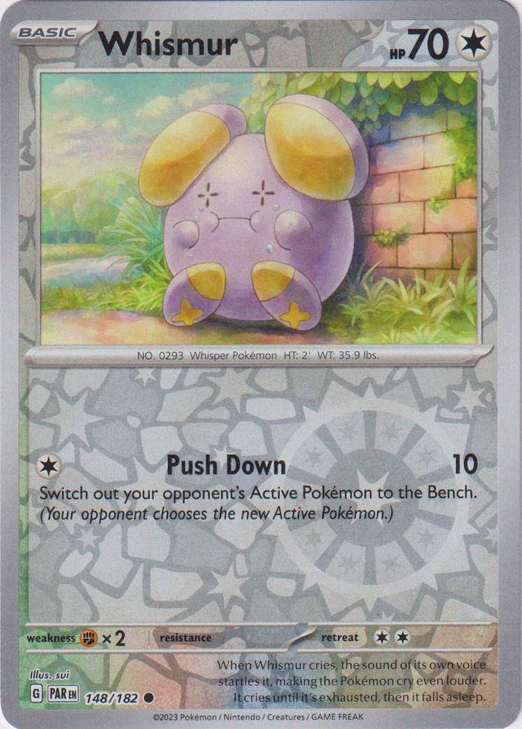 Whismur - 148/182 - Paradox Rift - Reverse Holo - Card Cavern