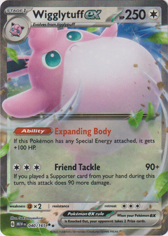 Wigglytuff ex - 040/165 - Scarlet & Violet 151 - Card Cavern