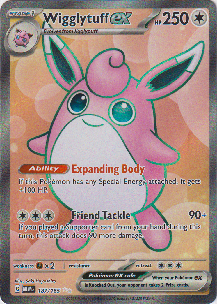 Wigglytuff ex - 187/165 - Scarlet & Violet 151 - Card Cavern