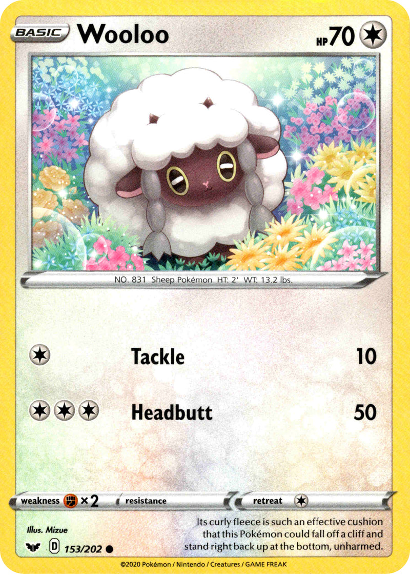 Wooloo - 153/202 - Sword & Shield - Card Cavern