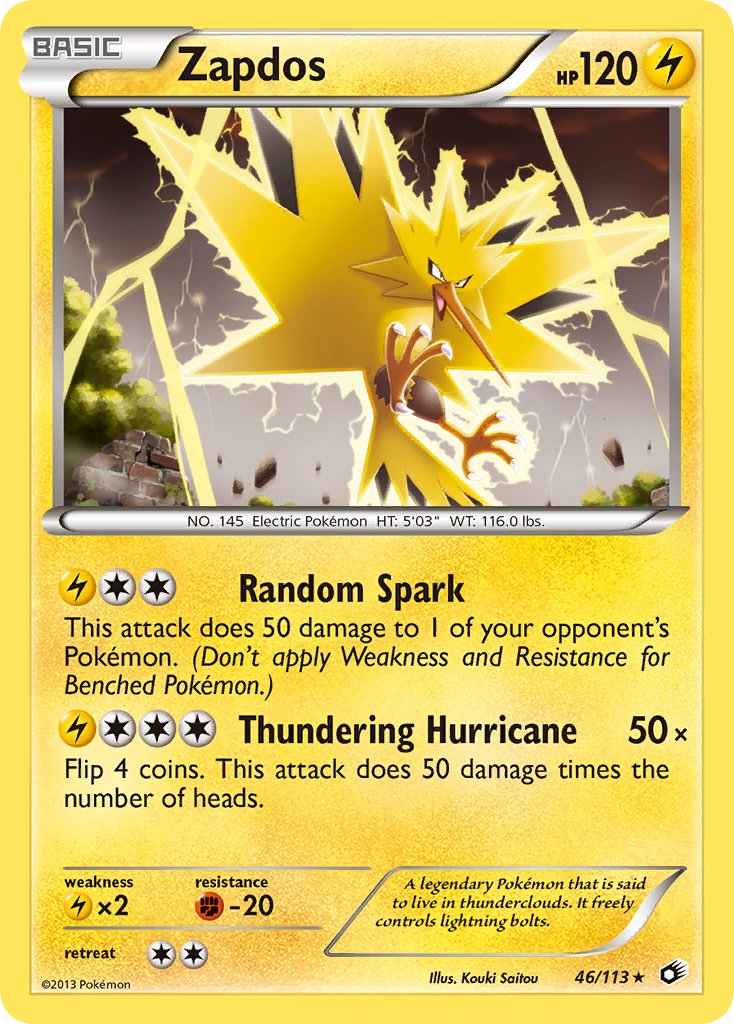 Zapdos - 46/113 - Legendary Treasures - Holo - Card Cavern