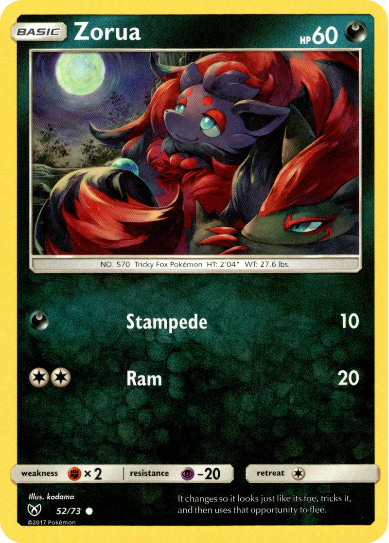 Zorua - 52/73 - Shining Legends - Card Cavern