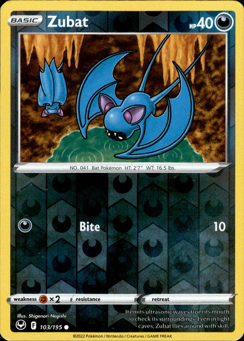 Zubat - 103/195 - Silver Tempest - Reverse Holo - Card Cavern