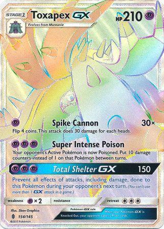 Toxapex GX Hyper Rare - 154/145 - Guardians Rising - Card Cavern