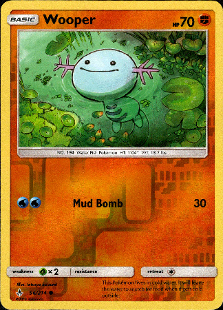 Wooper - 96/214 - Unbroken Bonds - Reverse Holo - Card Cavern