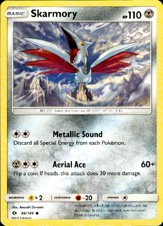 Skarmory - 88/149 - Sun and Moon Base - Card Cavern