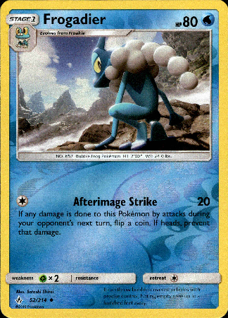 Frogadier - 52/214 - Unbroken Bonds - Reverse Holo - Card Cavern