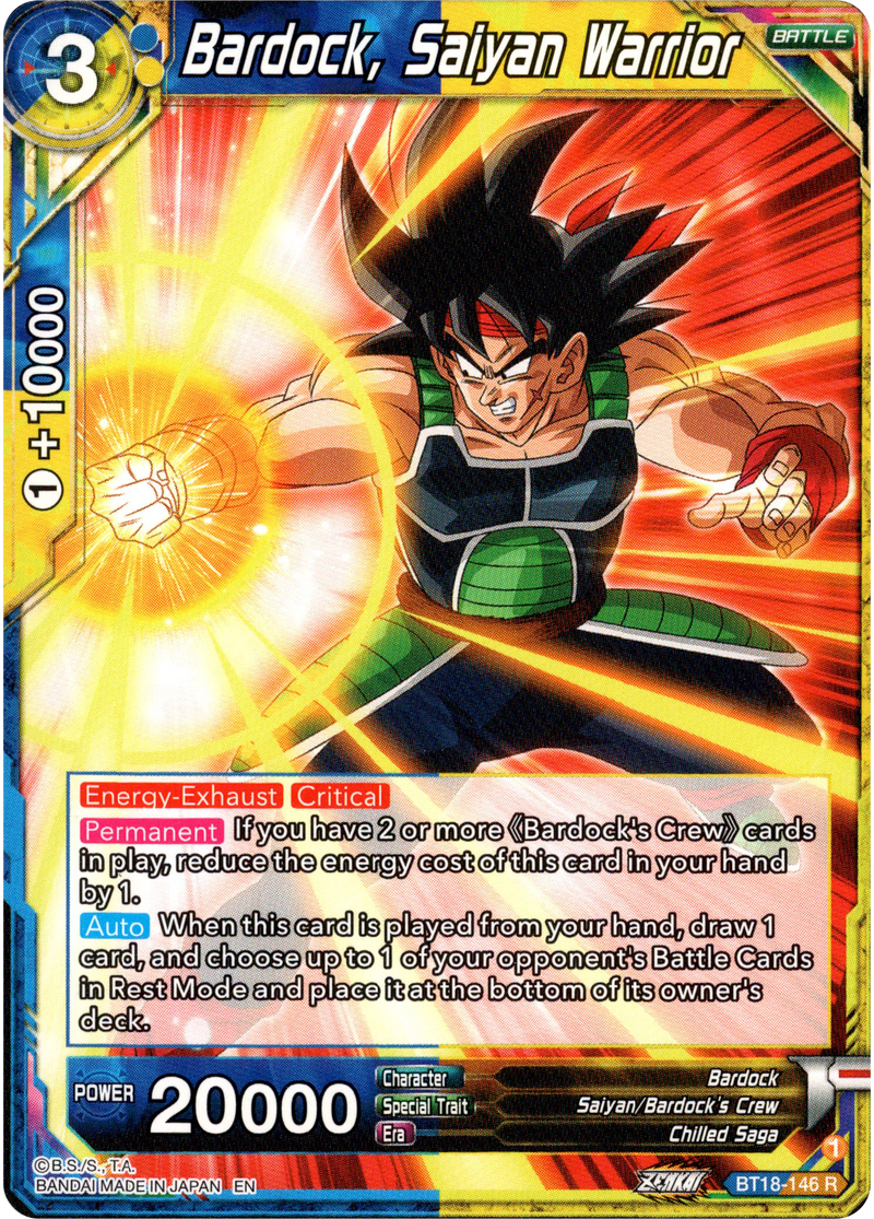 Bardock, Saiyan Warrior - BT18-146 - Dawn of the Z-Legends - Card Cavern