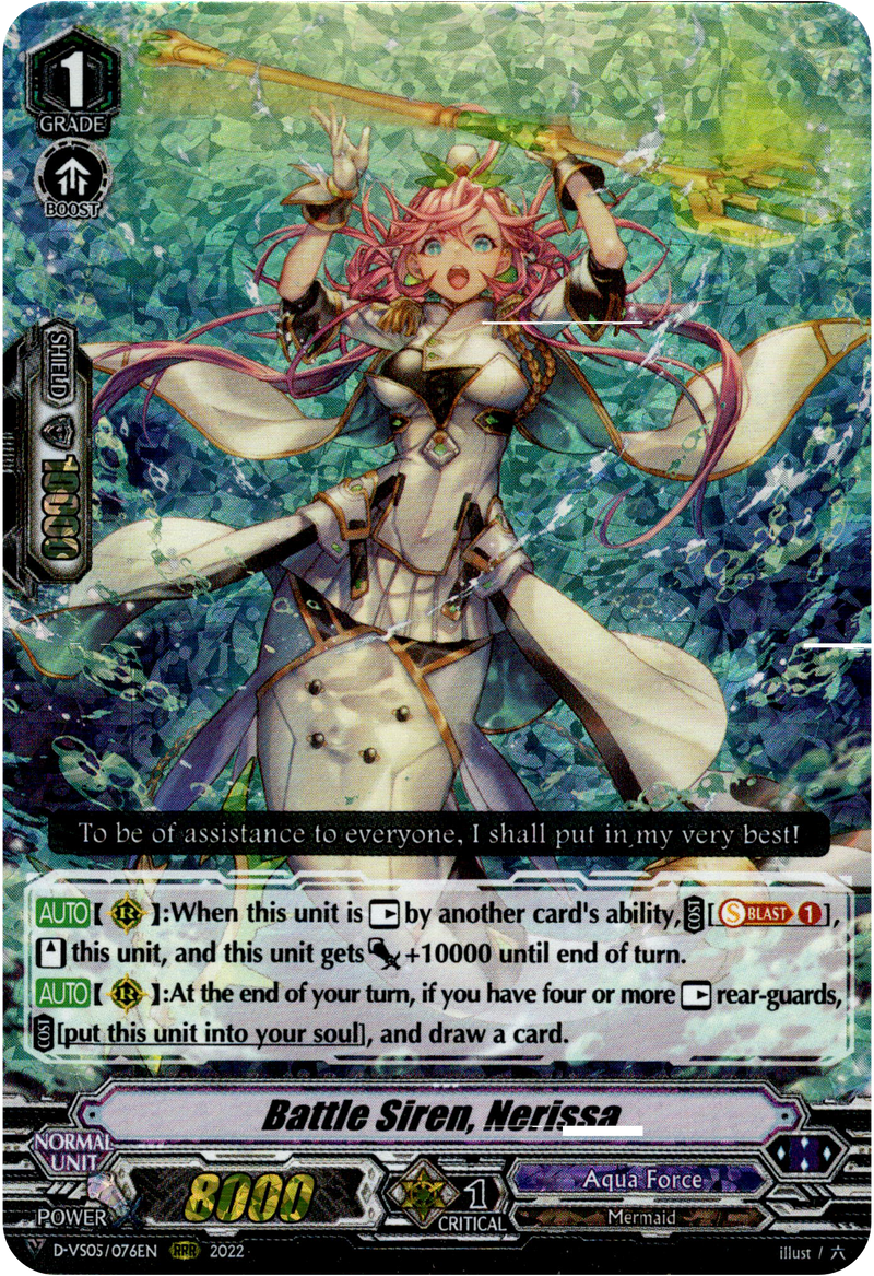 Battle Siren, Nerissa - D-VS05/076EN - V Clan Collection Vol.5 - Foil - Card Cavern