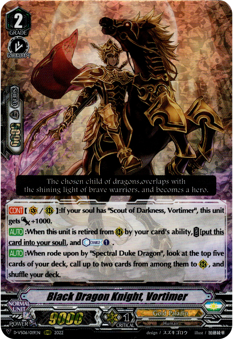 Black Dragon Knight, Vortimer - D-VS06/019EN - V Clan Collection Vol.6 - Foil - Card Cavern