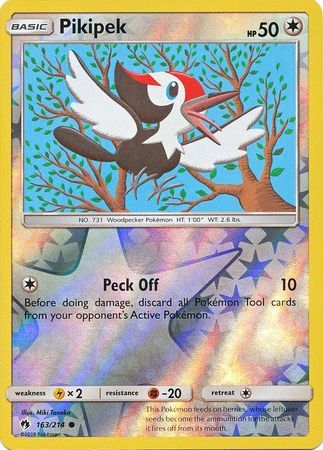 Pikipek - 163/214 - Lost Thunder - Reverse Holo - Card Cavern