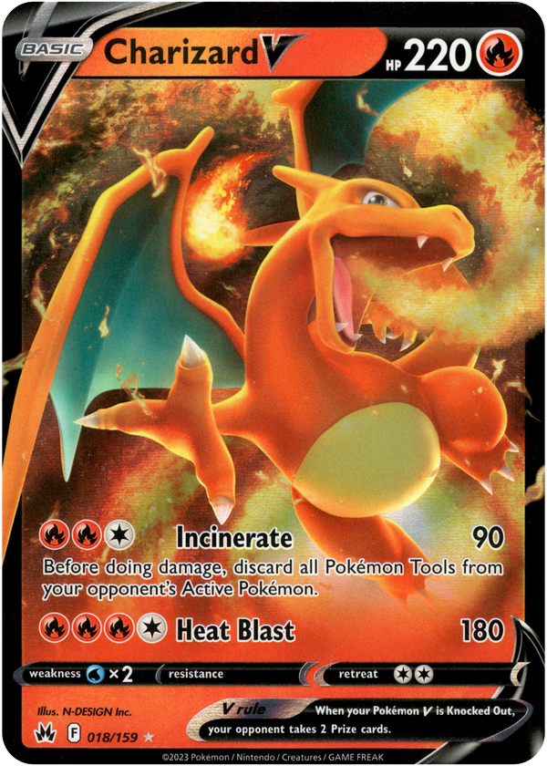 Charizard V - 018/159 - Crown Zenith - Card Cavern