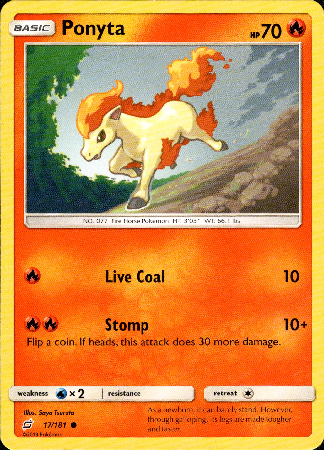 Ponyta - 17/181 - Team Up - Card Cavern