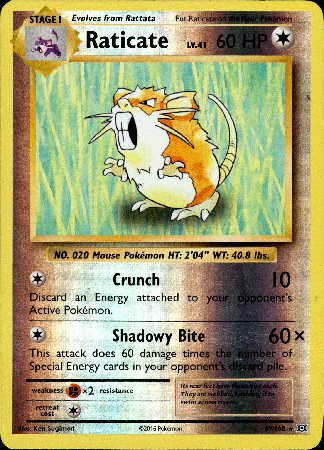 Raticate - 67/108 - Evolutions - Reverse Holo - Card Cavern