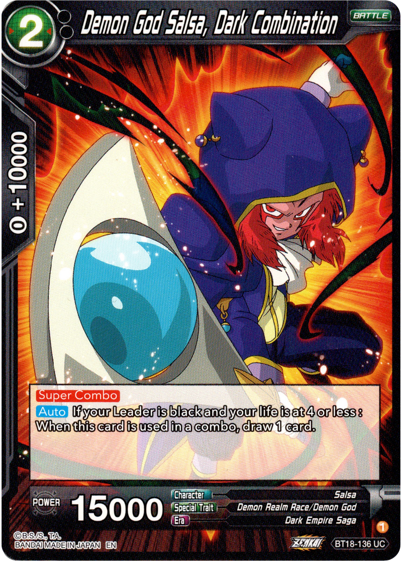 Demon God Salsa, Dark Combination - BT18-136 - Dawn of the Z-Legends - Card Cavern