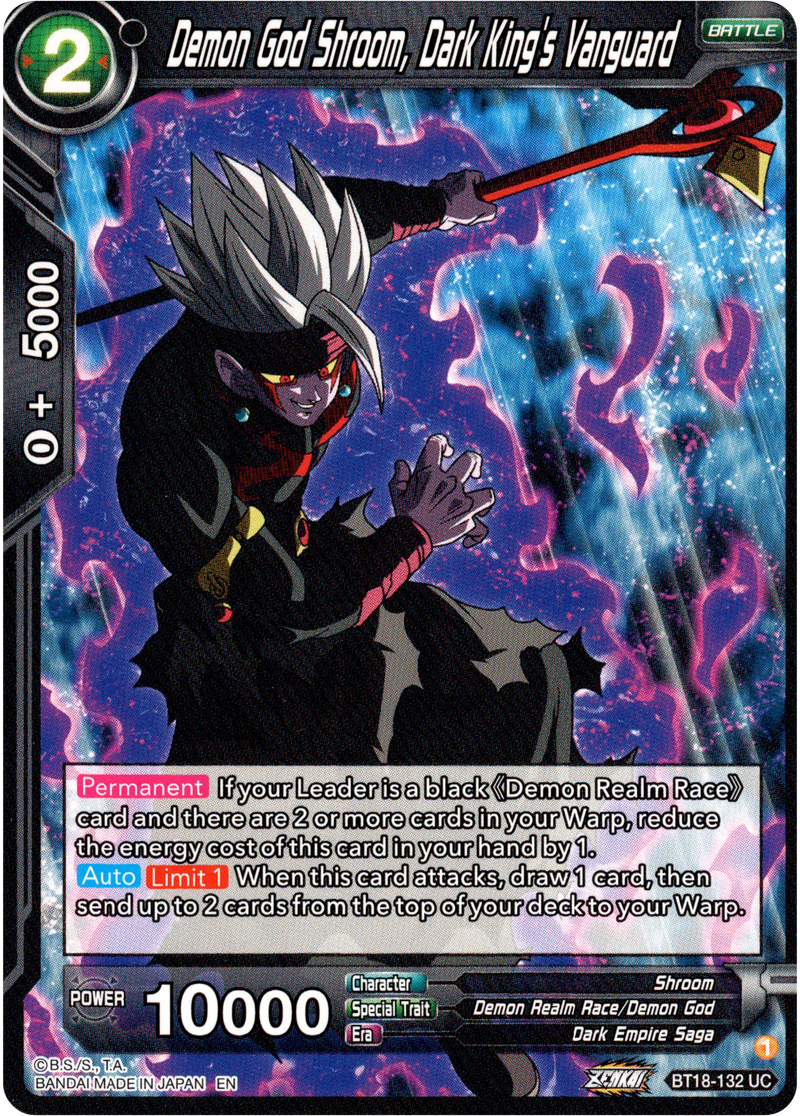 Demon God Shroom, Dark King's Vanguard - BT18-132 - Dawn of the Z-Legends - Card Cavern