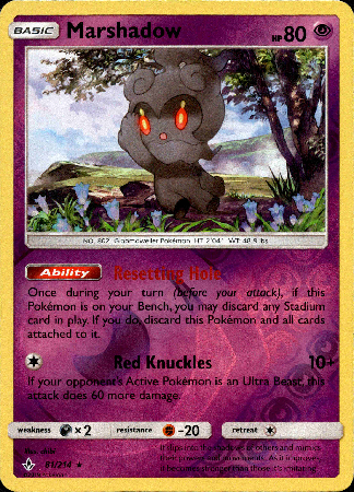 Marshadow - 81/214 - Unbroken Bonds - Reverse Holo - Card Cavern