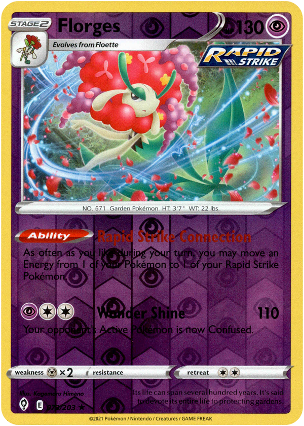 Florges - 073/203 - Evolving Skies - Reverse Holo - Card Cavern