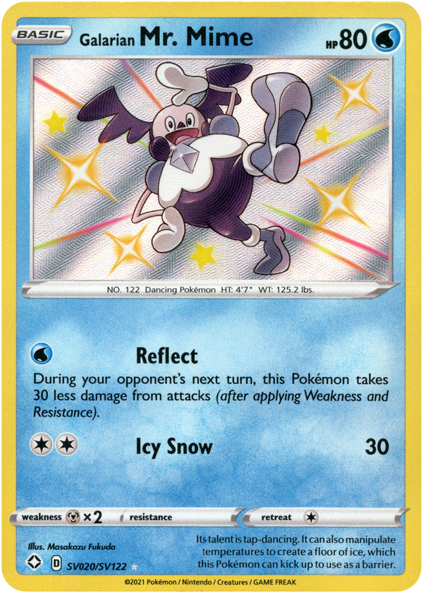 Galarian Mr. Mime - SV020/SV122 - Shining Fates - Holo - Card Cavern