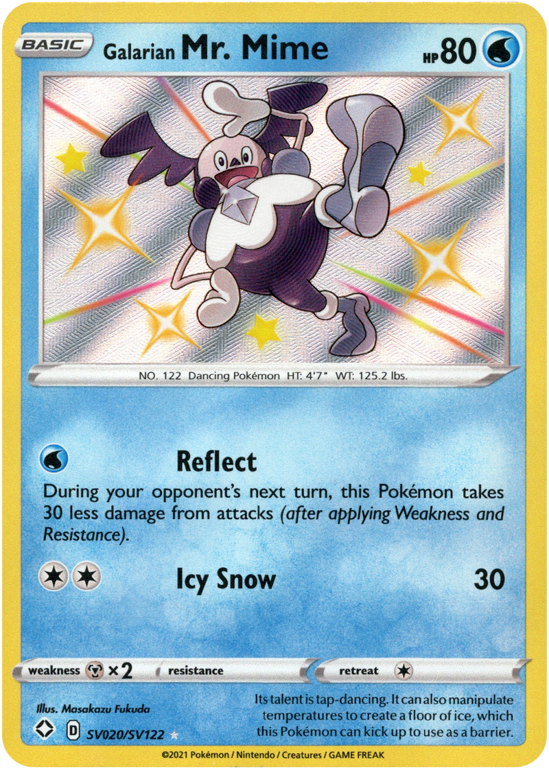 Galarian Mr. Mime - SV020/SV122 - Shining Fates - Holo - Card Cavern