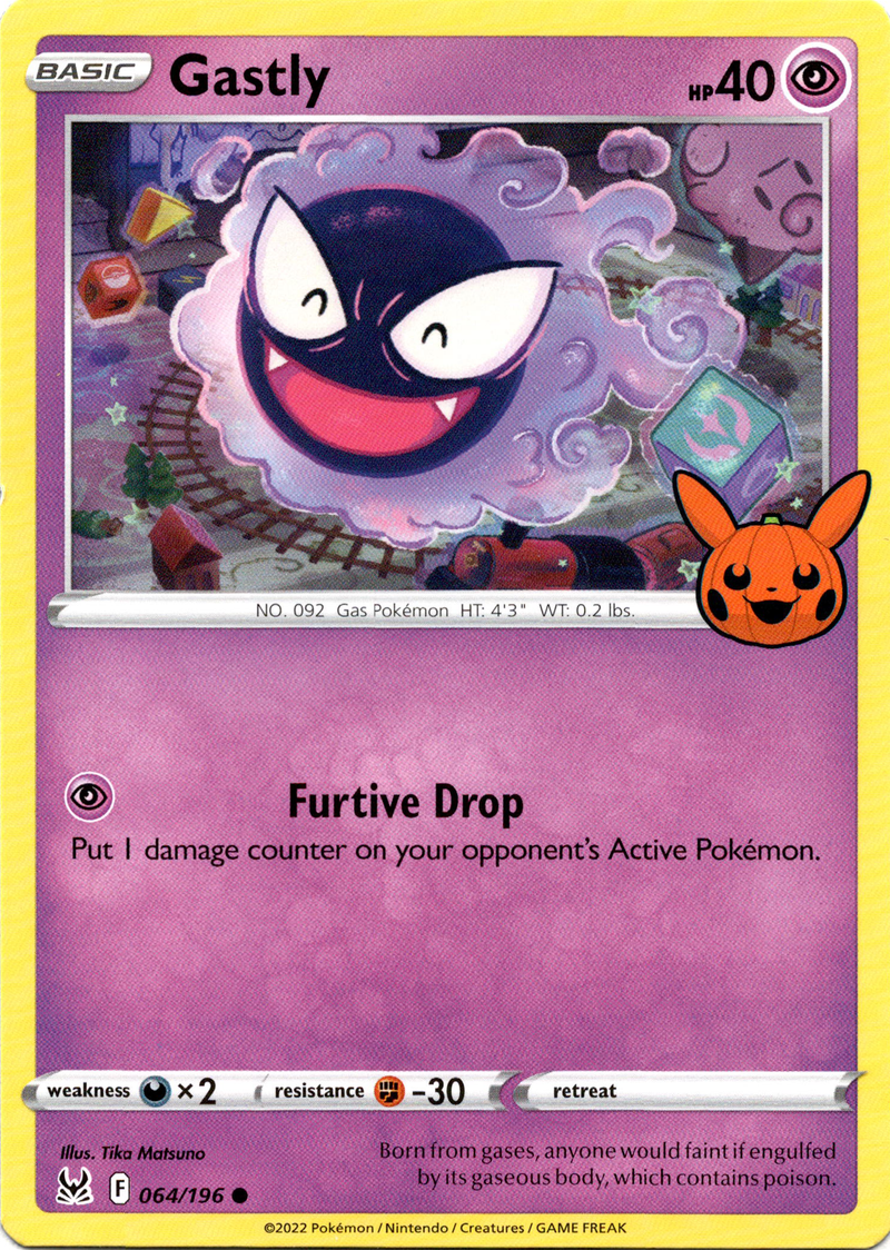 Gastly - 064/196 - Trick or Trade BOOster Bundle 2023 - Card Cavern