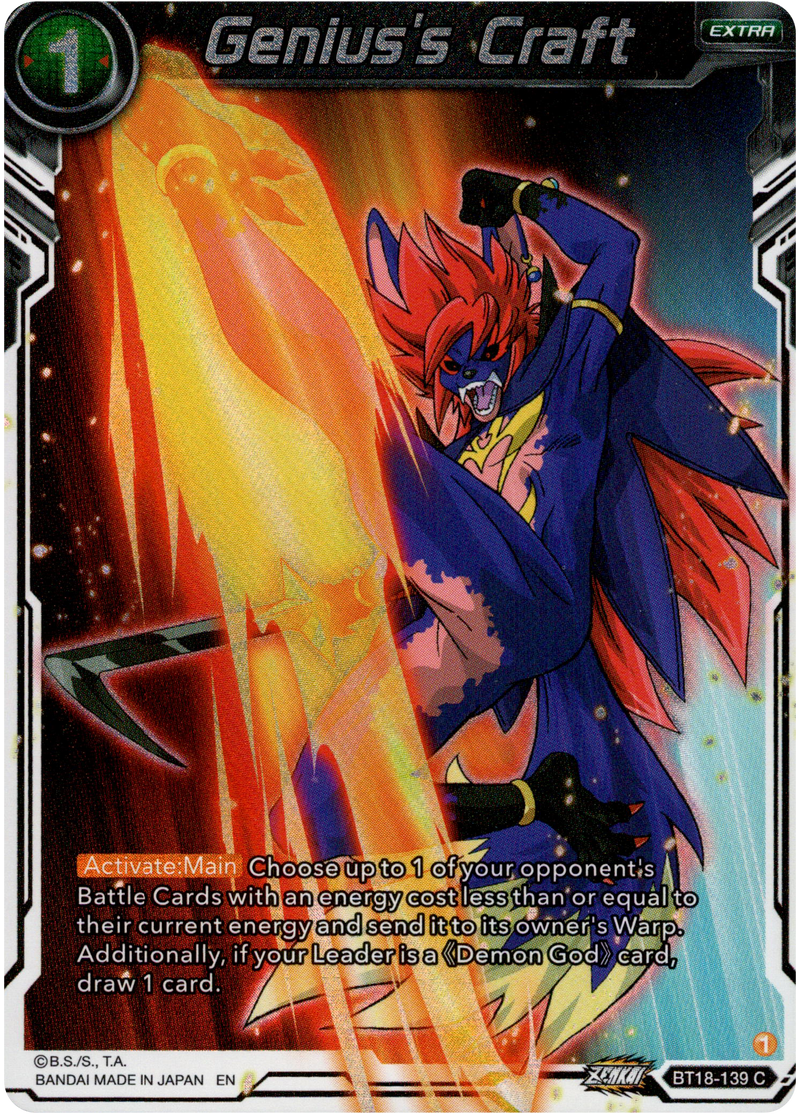 Genius’s Craft - BT18-139 - Dawn of the Z-Legends - Parallel Foil - Card Cavern