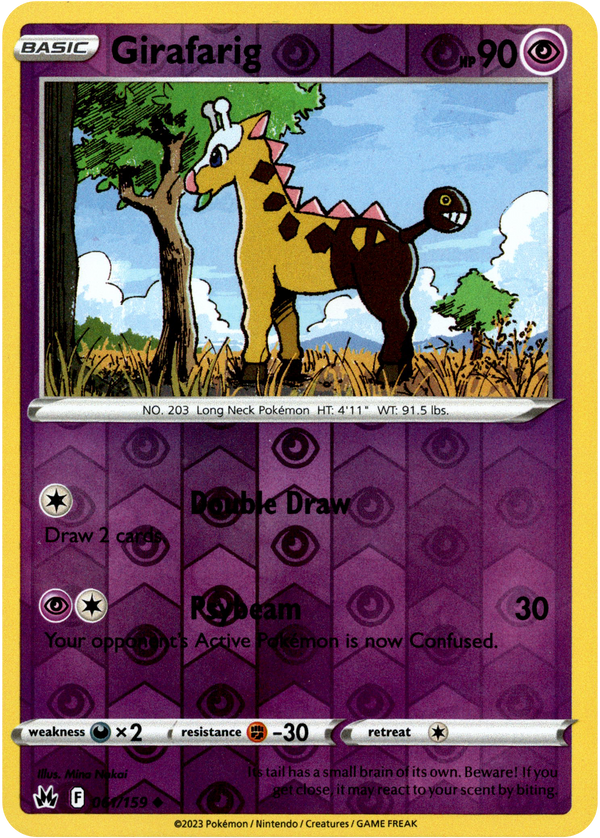 Girafarig - 061/159 - Crown Zenith - Reverse Holo - Card Cavern