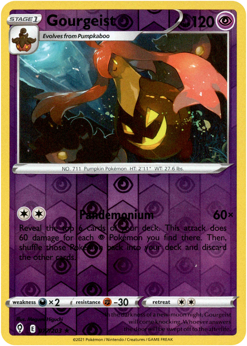 Gourgeist - 077/203 - Evolving Skies - Reverse Holo - Card Cavern